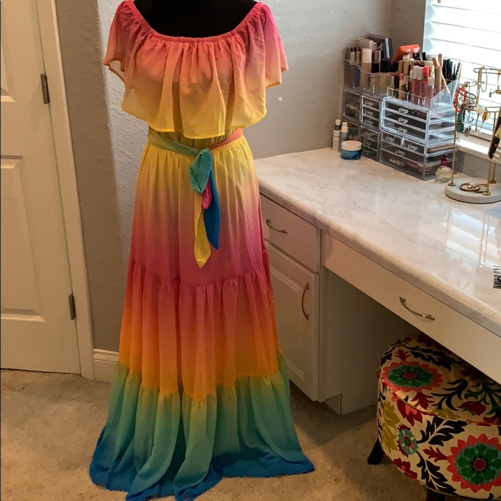 Rainbow Ombré Dress